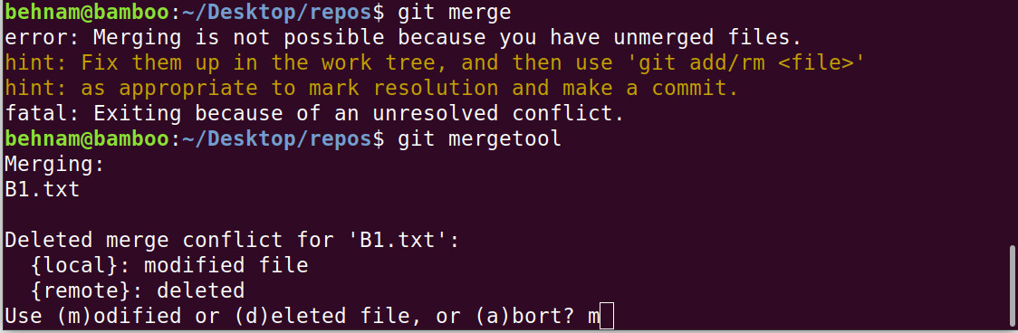 Git Revert Pull Request Conflict